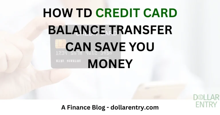 Image featuring heading: How TD credit card balance transfer can save you money with a background of person holding a credit card